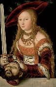 Lucas  Cranach Judith with the head of Holofernes oil painting reproduction